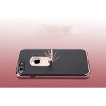 Wholesale iPhone 7 Aluminum Design Ring Holder Stand Case (Rose Gold)